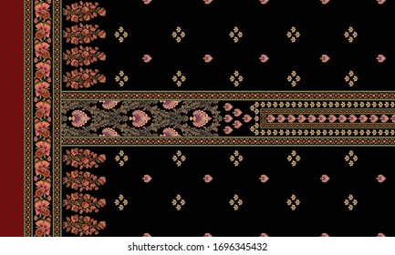  indian kurti background with mughal  motif front side