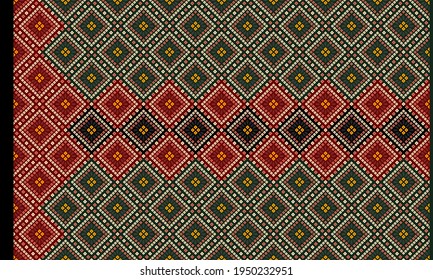 Geometrisches Patoda Bandhani-Hintergrunddesign an der Vorderseite des indian kurti