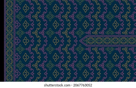 kurti indio frente al borde del cuello patoda geométrica diseño de fondo Bandhani