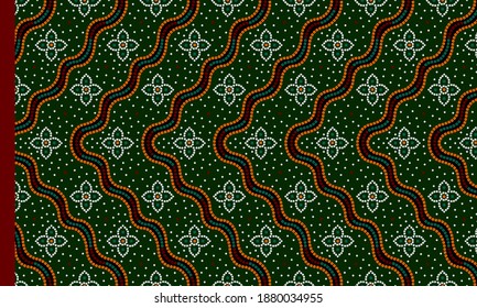  Indian kurti   Vorderseite   geometrischer Grenzbereich, Patoda Bandhani-Hintergrund