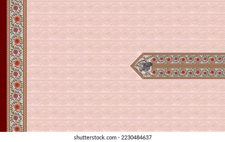 indian kurti front side Kalamkari 
 border neck  background design