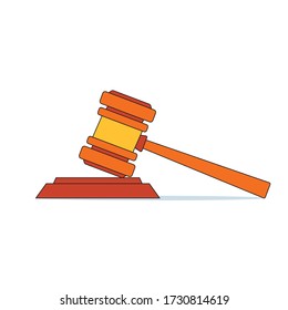 Indian Law Related cartoon (Gavel) Judge Hammer