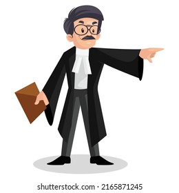 Indian Lawyer Holding File Hand Pointing Stock Vector (Royalty Free ...