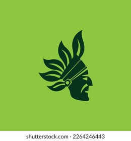 Indian Leaf logo simple vector illustration.