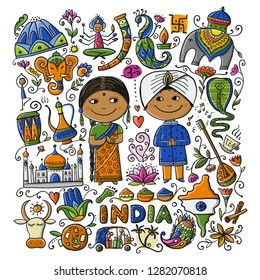 Indian lifestyle. Sketch for your design