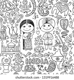 Indian lifestyle. Sketch for your design