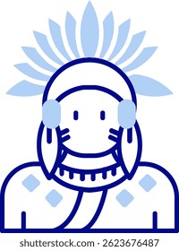 Indische Linie Vektor Icon Design