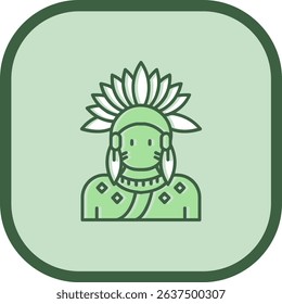 Indian Line vector Icon Design