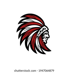 Indian logo design, vector illustration