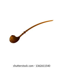 Indian long wood smoking pipe man gift