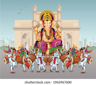 Indian Lord Ganesha Festival In Mumbai