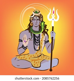 Indian Lord Shiva Image on golden background, Indian Shiv images on  gold background .