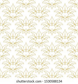 
Indian lotus flowers seamless pattern
