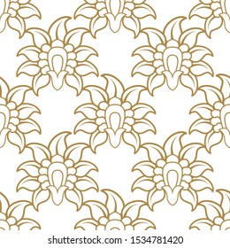 Indian lotus flowers seamless pattern