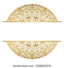 Indian Luxury Mandala Pattern Islamic Ornament and Luxury Mandala Gold Transparent Background In Islamic Arabesque Style For Invitation