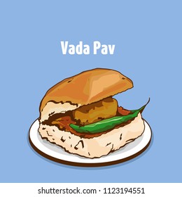 indian (Maharashtra) food Vada Pav