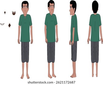 Indian man cartoon character. You can make moral stories for the best cartoon character with this. This character is the best for your animation videos.