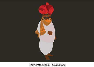 indian man character 