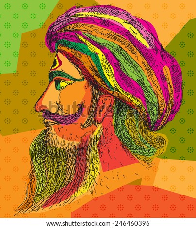 Indian man colour