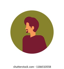 indian man face avatar wearing national traditional clothes hindu male cartoon character portrait isolated flat vector illustration