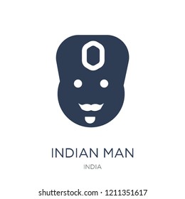 indian Man icon. Trendy flat vector indian Man icon on white background from india collection, vector illustration can be use for web and mobile, eps10