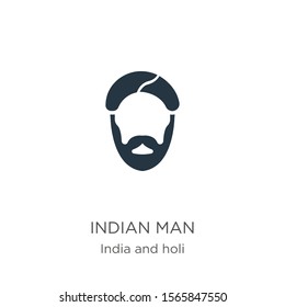 Indian man icon vector. Trendy flat indian man icon from india collection isolated on white background. Vector illustration can be used for web and mobile graphic design, logo, eps10