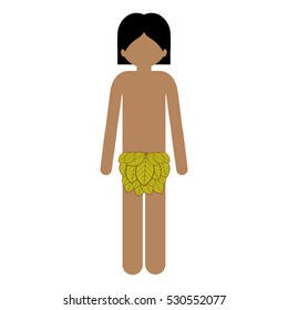 indian man with leaves loincloth