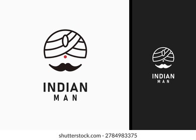 Indian man logo symbol icon design