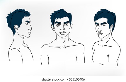 indian man model illustration
