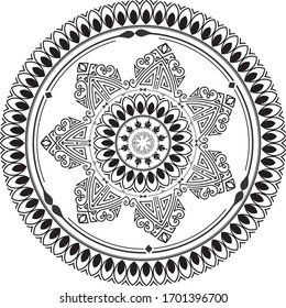 indian mandala art design vector