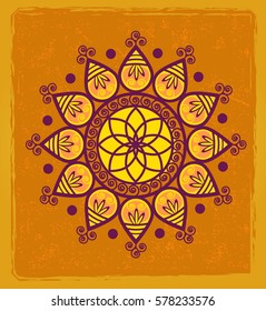 indian mandala background. Vector illustration.