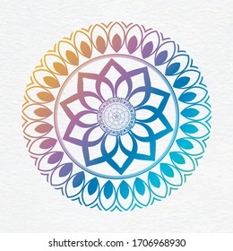 indian mandala colorful art design vector