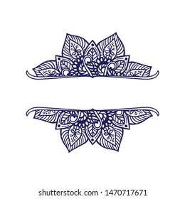 Indian Mandala design w floral elements and shapes