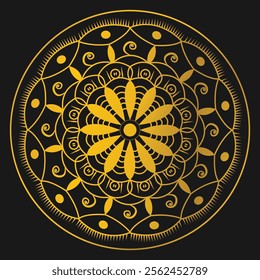 Indian mandala flower decoration design 