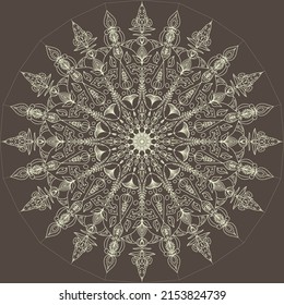 Indian mandala henna pattern .lace