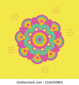 Indian Mandala Pattern Design for Raksha Bandhan Rakhi and Rangoli