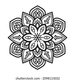 Indian mandala pattern vintage decorative elements, Islamic mandala Ethnic ornamental Mandala