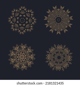 Indische Mandala Set Vektorgrafik