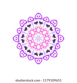 Indian mandala or simple snowflake icon isolated on white background. Snow flake element for Christmas winter design and New Year decoration. Refrigerator vector symbols or logo