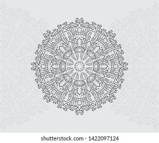 Indian Mandala Template abstraction element vector Ornament