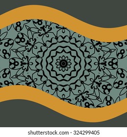 Indian mandala vector, design foe yoga studio or wedding invitation in oriental style