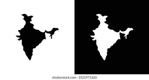 Indian map icon set vector illustration