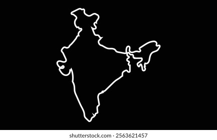 Indian map with regional states vector illustration background. Black, coffee white. Perfect for wallpapers, backdrop, poster, sticker, banner, label etc. India map with states .EPS 10 .