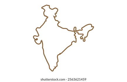 Indian map with regional states vector illustration background. Black, coffee white. Perfect for wallpapers, backdrop, poster, sticker, banner, label etc. India map with states .EPS 10 .