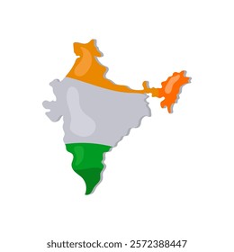 Indian Map, Indian Symbol Vector Illustration