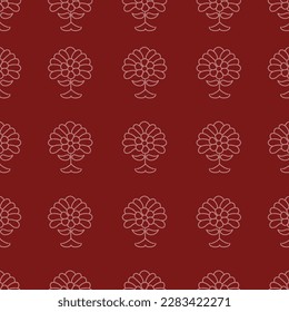Indian Maroon Seamless Vector Pattern