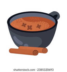 indian masala tea vector isolated