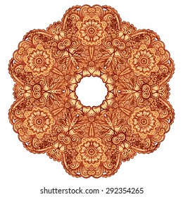 Indian Mehndi style vector mandala