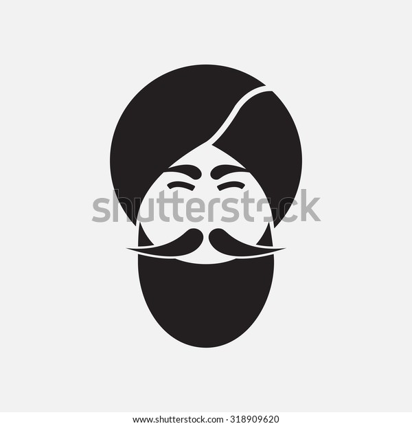 Indian Men Portrait Flat Icon Stock Vector (Royalty Free) 318909620 ...