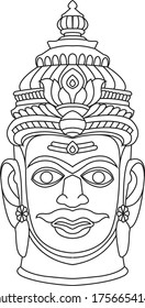 Indian metal mask designs for fabric/textile printing